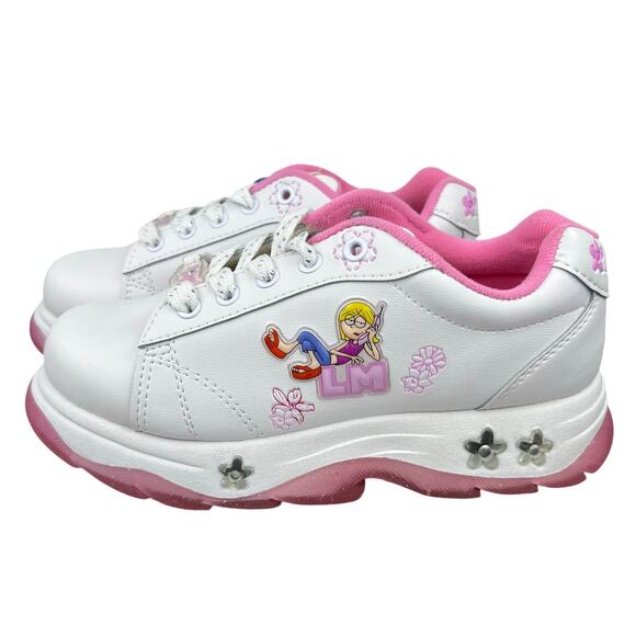 Vintage NWOB Disney Lizzie Mcguire Light Up Shoes Youth 3 Rare White & Pink (3)